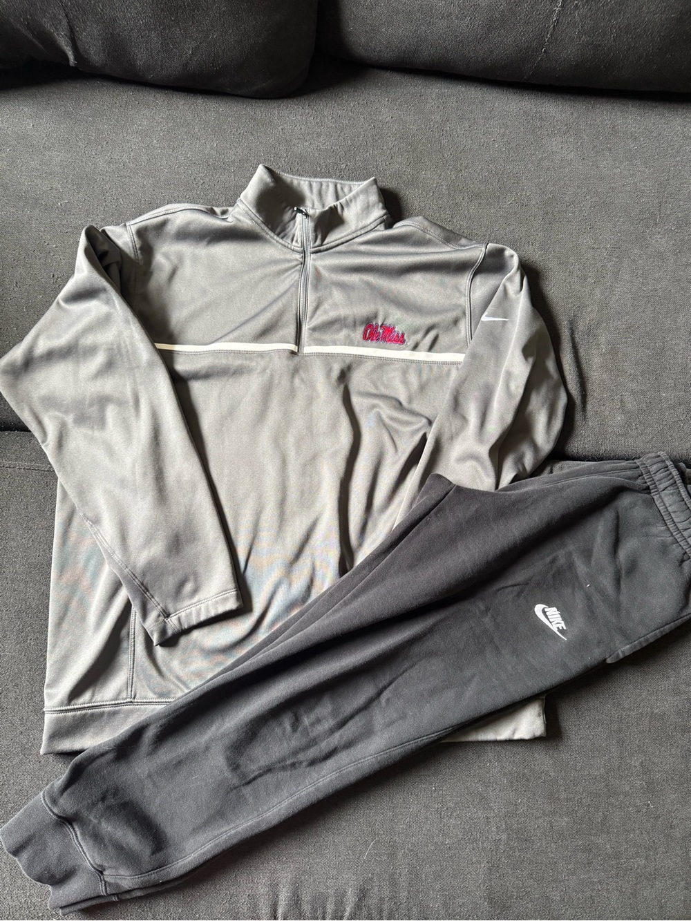 Nike Ole Miss University Quarter-Zip Jacket Black Nike Sweatpants